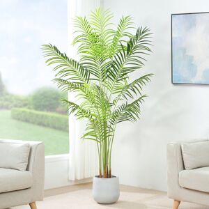 The Seasonal Aisle Anjie Faux Palm Tree in Pot 160cm H x 30cm W x 30cm D