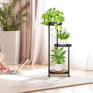 Borough Wharf 3 Tier Plant Stand For Indoor And Outdoor Black;Brown 75cm H X 26.5cm W X 26.5cm D Borough Wharf 3 Tier Plant Stand For Indoor And Outdoor Black;Brown 75cm H X 26.5cm W X 26.5cm D