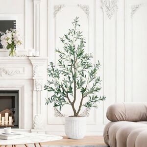 Lily Manor Artificial Olive Tree Tall Faux Olive Plant with Lifelike Olive Leaves Fake Tree Indoor Outdoor for Home Living Room Bedroom Balcony Corner Office Gar Green 5FT Lily Manor Artificial Olive Tree Tall Faux Olive Plant with Lifelike Olive Leaves Fake Tree Indoor Outdoor for Home Living Room Bedroom Balcony Corner Office Gar Green 5FT