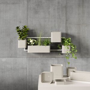 Umbra Cubiko Wall-Mounted Planter Set of 4 Aesthetic Pots Beige 72cm H X 36cm W X 18cm D Umbra Cubiko Wall-Mounted Planter Set of 4 Aesthetic Pots Beige 72cm H X 36cm W X 18cm D