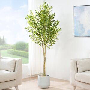 The Seasonal Aisle Andreita Faux Olive Tree in Pot 140cm H x 30cm W x 30cm D The Seasonal Aisle Andreita Faux Olive Tree in Pot 140cm H x 30cm W x 30cm D