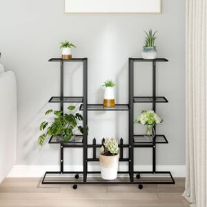Dakota Fields Flower Stand 94.5X25x89 Cm Black Iron Black 91.50 H x 94.50 L x 24.50 D cm Dakota Fields Flower Stand 94.5X25x89 Cm Black Iron Black 91.50 H x 94.50 L x 24.50 D cm