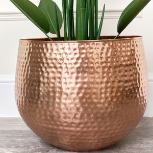 Bloomsbury Market Gold Hammered Metal Planter Copper 35cm H x 40cm W x 40cm D Bloomsbury Market Gold Hammered Metal Planter Copper 35cm H x 40cm W x 40cm D