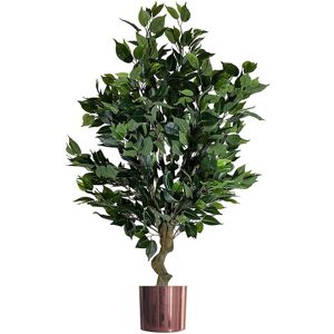 Leaf Artificial Evergreen Ficus Tree Planter Copper 100cm H x 62cm W x 62cm D Leaf Artificial Evergreen Ficus Tree Planter Copper 100cm H x 62cm W x 62cm D