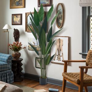 Brayden Studio Artificial Bird of Paradise Plant - Realistic Tropical Decor, No Care Needed 163cm H x 20cm W x 20cm D Brayden Studio Artificial Bird of Paradise Plant - Realistic Tropical Decor, No Care Needed 163cm H x 20cm W x 20cm D