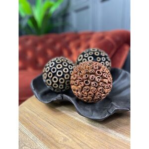 World Menagerie Set of 3 Deco Balls Brown 15cm H X 15cm W X 15cm D World Menagerie Set of 3 Deco Balls Brown 15cm H X 15cm W X 15cm D