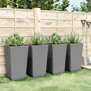 Brayden Studio Barreneche Planter Box Light Grey 57cm H X 32.5cm W X 32.5cm D Brayden Studio Barreneche Planter Box Light Grey 57cm H X 32.5cm W X 32.5cm D