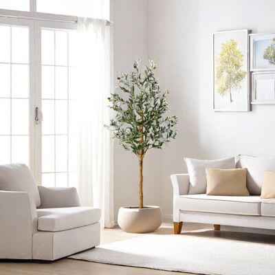 The Seasonal Aisle Faux Olive Tree Plant 59.06cm H x 5cm W x 5cm D The Seasonal Aisle Faux Olive Tree Plant 59.06cm H x 5cm W x 5cm D