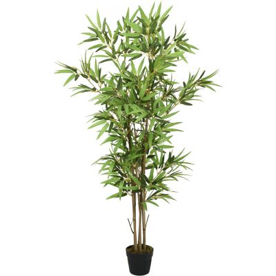 The Seasonal Aisle Faux Bamboo Tree Plant in Plastic Pot Green 150cm H x 16cm W The Seasonal Aisle Faux Bamboo Tree Plant in Plastic Pot Green 150cm H x 16cm W