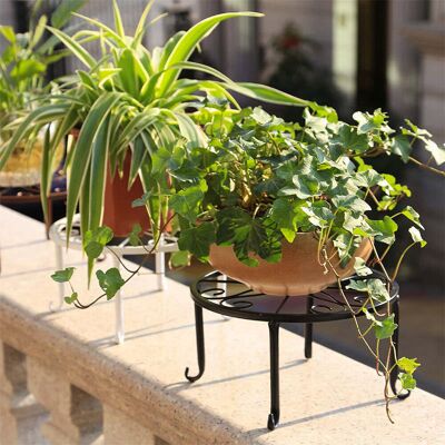 Lark Manor Plant Stand - Set of 4 Black 13cm H X 23cm L X 23cm D Lark Manor Plant Stand - Set of 4 Black 13cm H X 23cm L X 23cm D