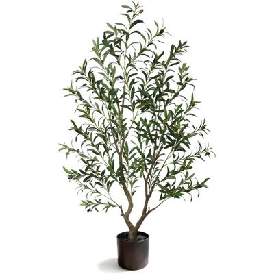 Lily Manor Artificial Olive Tree Tall Faux Olive Plant with Lifelike Olive Leaves Fake Tree Indoor Outdoor for Home Living Room Bedroom Balcony Corner Office Gar Green 5FT Lily Manor Artificial Olive Tree Tall Faux Olive Plant with Lifelike Olive Leaves Fake Tree Indoor Outdoor for Home Living Room Bedroom Balcony Corner Office Gar Green 5FT