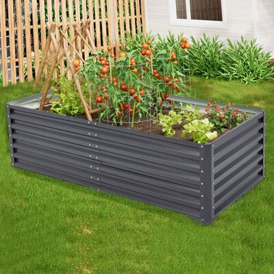 Rio Brandessa Raised Planter Box: Soil Protection & Effortless Growing Gray 57cm H x 180cm W x 90cm D Rio Brandessa Raised Planter Box: Soil Protection & Effortless Growing Gray 57cm H x 180cm W x 90cm D