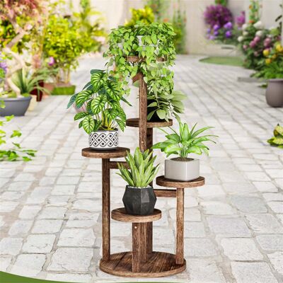 Dakota Fields Small Plant Stand Indoor For Multiple Plants Brown 82cm H X 40cm L X 40cm D Dakota Fields Small Plant Stand Indoor For Multiple Plants Brown 82cm H X 40cm L X 40cm D