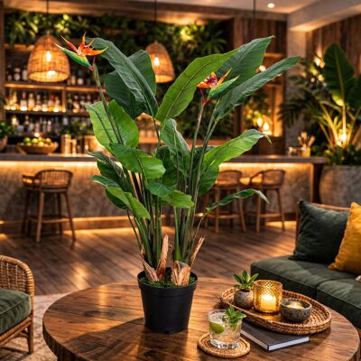 Leaf 120cm Artificial Bird of Paradise Plant - Extra Large Green - Artificial Plant Leaf 120cm Artificial Bird of Paradise Plant - Extra Large Green - Artificial Plant