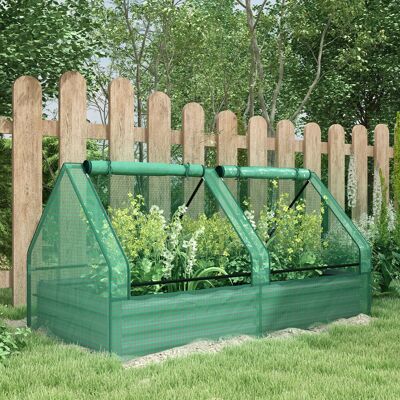 Dakota Fields Brejon Outdoor Raised Flower Bed Green 92cm H x 185cm W x 95cm D Dakota Fields Brejon Outdoor Raised Flower Bed Green 92cm H x 185cm W x 95cm D