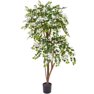 Bloomsbury Market 180Cm Flowering Tree in Pot Liner White/Green 170cm H X 80cm W X 80cm D Bloomsbury Market 180Cm Flowering Tree in Pot Liner White/Green 170cm H X 80cm W X 80cm D