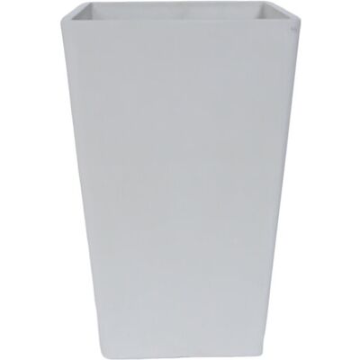 Dakota Fields Haylie Square Tapered Garden Planter, Frostproof Concrete Effect, Indoor and Outdoor Plant Pot with Drainage Hole White 80cm H x 41cm W x 41cm D Dakota Fields Haylie Square Tapered Garden Planter, Frostproof Concrete Effect, Indoor and Outdoor Plant Pot with Drainage Hole White 80cm H x 41cm W x 41cm D