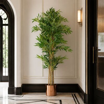 Leaf Design UK 150cm Artificial Bamboo Plant - Green Indoor Decor Leaf Design UK 150cm Artificial Bamboo Plant - Green Indoor Decor