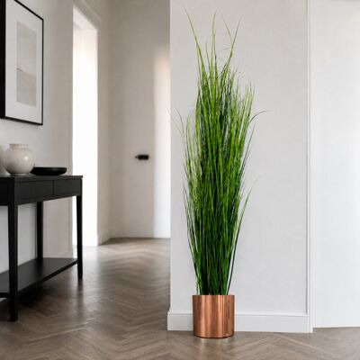 Leaf Design UK - Onion Grass 130cm - Copper Planter Leaf Design UK - Onion Grass 130cm - Copper Planter