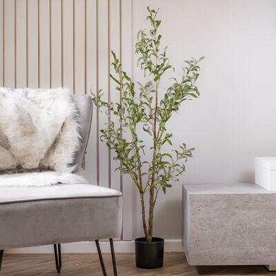 Latitude Run 130cm Faux Slim Silhouette Olive Tree Green 130cm H X 50cm W X 35cm D Latitude Run 130cm Faux Slim Silhouette Olive Tree Green 130cm H X 50cm W X 35cm D