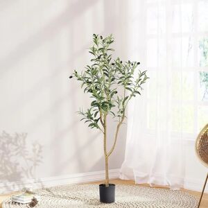 The Seasonal Aisle Artificial Olive Tree Home Decoration Fake Tree With Lifelike Leaves Faux Plant For Living Room Bedroom Balcony Corner Office Decor 120.0 H x 20.0 W x 20.0 D cm