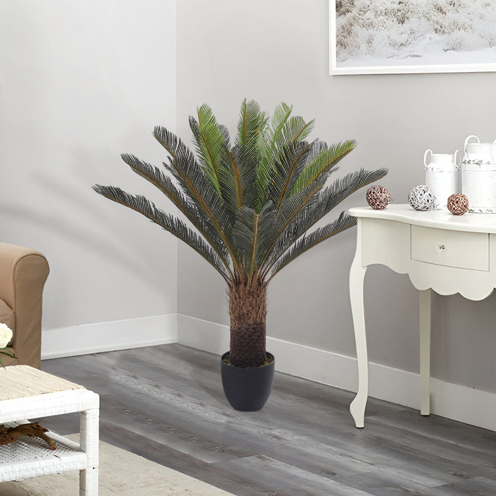 Ebern Designs Sabeera 120cm Lifelike Plant: No Care & Year-Round Green Green 120cm H X 75cm W X 75cm D