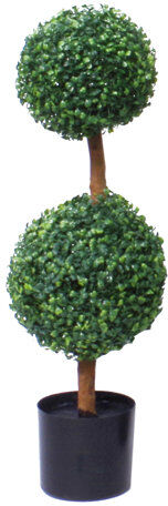 The Seasonal Aisle Artificial Boxwood Topiary in Pot Liner The Seasonal Aisle Size: 80cm H x 23cm W x 23cm D  - Size: 40cm H x 61cm W x 23cm D The Seasonal Aisle Artificial Boxwood Topiary in Pot Liner The Seasonal Aisle Size: 80cm H x 23cm W x 23cm D  - Size: 40cm H x 61cm W x 23cm D