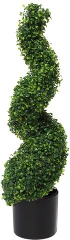 The Seasonal Aisle Artificial Boxwood Topiary in Pot Liner The Seasonal Aisle Size: 95cm H x 26cm W x 26cm D  - Size: 31cm H X 18cm W X 22cm D