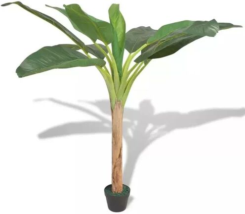 Bay Isle Home Floor Banana Leaf Plant in Pot Bay Isle Home  - Size: 150cm H X 26cm W X 26cm D