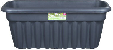 Dakota Fields Roger Plastic Cachepot Dakota Fields Colour: Graphite, Size: 30.5cm H x 80cm W x 29.5cm D, Set Of: 5  - Size: 25cm H X 8cm W X 6cm D Dakota Fields Roger Plastic Cachepot Dakota Fields Colour: Graphite, Size: 30.5cm H x 80cm W x 29.5cm D, Set Of: 5  - Size: 25cm H X 8cm W X 6cm D