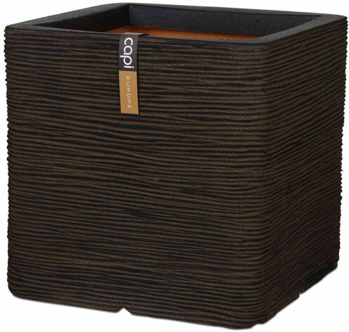 vidaXL Capi Plastic Planter Box vidaXL Colour: Brown, Size: 30 cm H x 30 cm W x 30 cm D  - Size: 76cm H X 305cm W X 305cm D vidaXL Capi Plastic Planter Box vidaXL Colour: Brown, Size: 30 cm H x 30 cm W x 30 cm D  - Size: 76cm H X 305cm W X 305cm D
