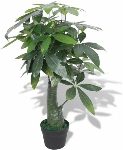 Bay Isle Home Floor Fortune Tree in Pot Bay Isle Home  - Size: 74cm H X 120cm W X 70cm D