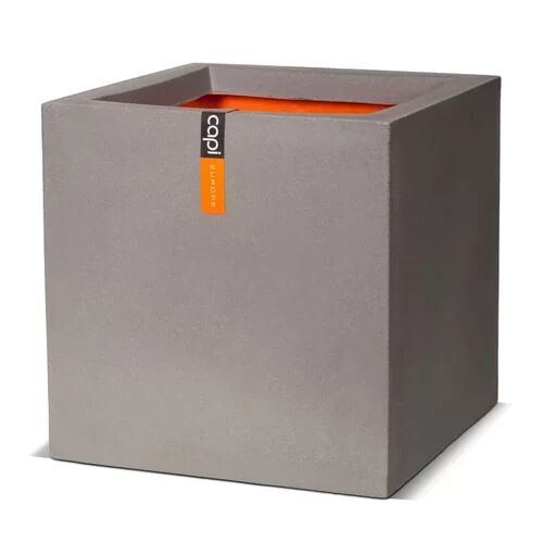 vidaXL Capi Planter Urban Smooth Square 50X50x50 Cm Grey Kgr904 vidaXL  - Size: 4cm H X 33cm W X 47cm D