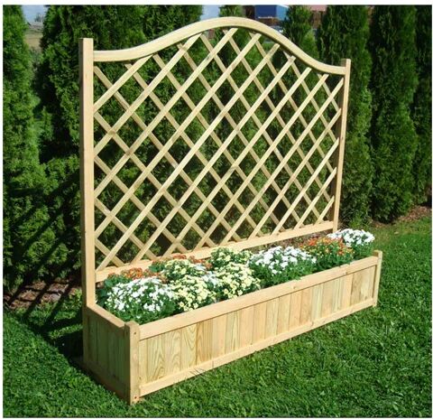 Freeport Park Alberto Wooden Planter Box Freeport Park  - Size: 200cm H X 140cm W X 1cm D