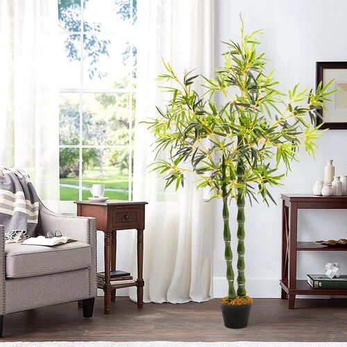 The Seasonal Aisle 146cm Artificial Bamboo Tree in Pot The Seasonal Aisle  - Size: Rectangle 120 x 180cm