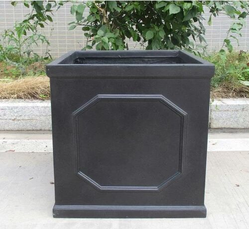 Freeport Park Heritage Planter Box Freeport Park Size: 38 cm H x 37 cm W x 37 cm D, Colour: Dark Grey  - Size: 45 cm H x 45 cm W x 45 cm D