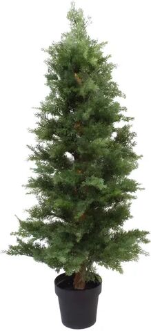 The Seasonal Aisle Artificial Cypress Topiary in Pot Liner The Seasonal Aisle Size: 130cm H x 55cm W x 55cm D  - Size: Kingsize (5')