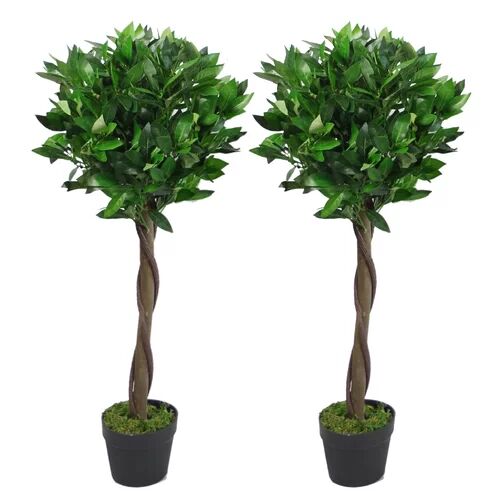 The Seasonal Aisle Artificial Topiary Bay Tree in Pot The Seasonal Aisle  - Size: 17 cm H x 22 cm W x 22 cm D