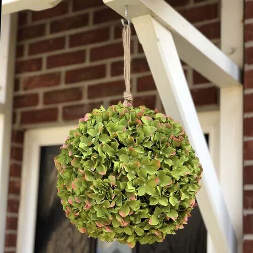 The Seasonal Aisle Artificial Hydrangea Ball Hanging Topiary The Seasonal Aisle  - Size: Large The Seasonal Aisle Artificial Hydrangea Ball Hanging Topiary The Seasonal Aisle  - Size: Large