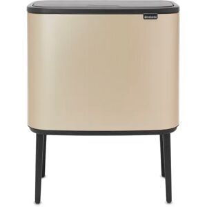 Brabantia Bo 3 x 11 Litre Touch Bin with Three Inner Buckets yellow 68.0 H x 54.0 W x 31.2 D cm