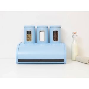 Brabantia Roll Top Bread Bin blue 17.3 H x 44.5 W x 26.2 D cm