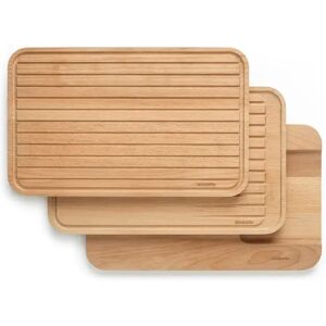 Brabantia Profile Beech Wood Chopping Board Set brown 25.0 W cm