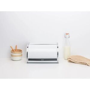 Brabantia Medium Roll Top Bread Bin white 17.3 H x 31.6 W x 26.5 D cm