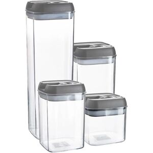 Argon Tableware - Flip Lock Plastic Food Storage Containers Set 30.5 H x 10.0 W x 10.0 D cm