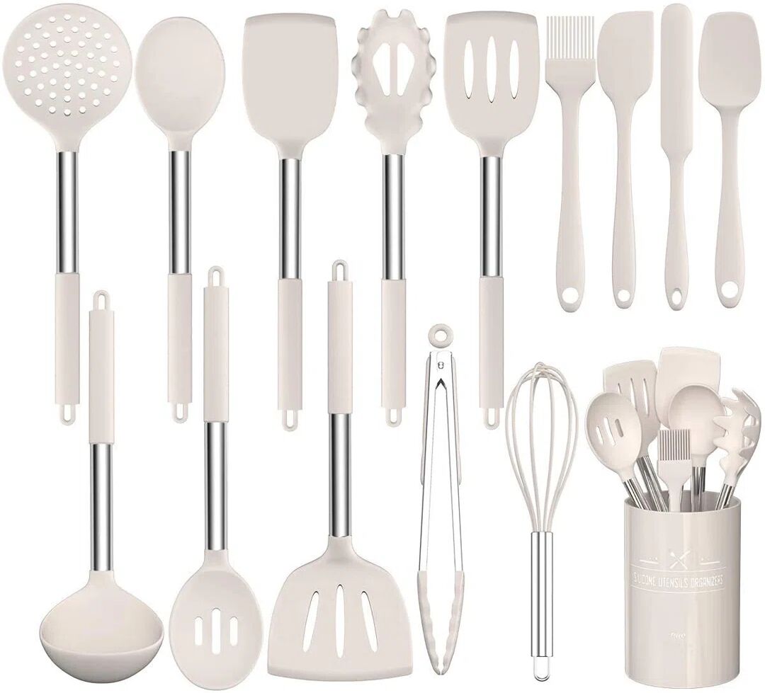 Belfry Kitchen Benton Assorted Kitchen Utensil Set brown