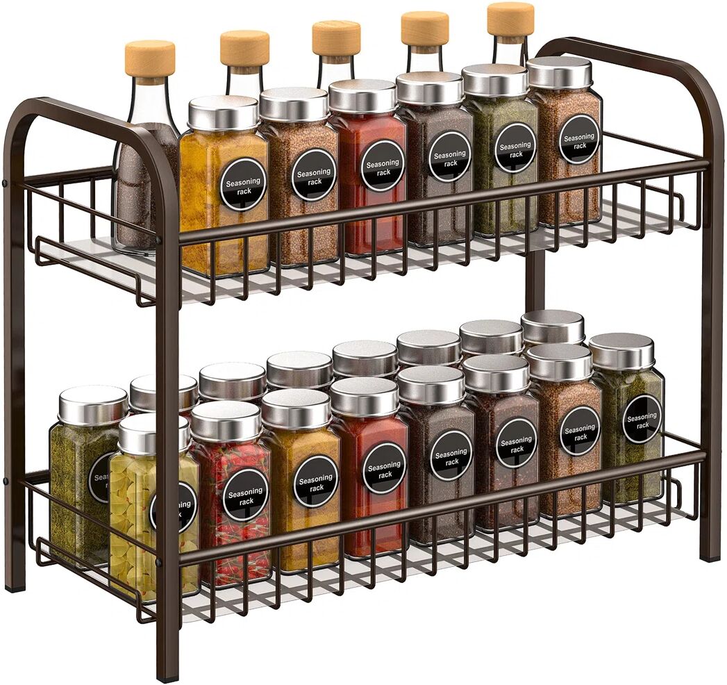 Belfry Kitchen Free-Standing Spice Rack gray 31.0 H x 40.4 W x 19.5 D cm