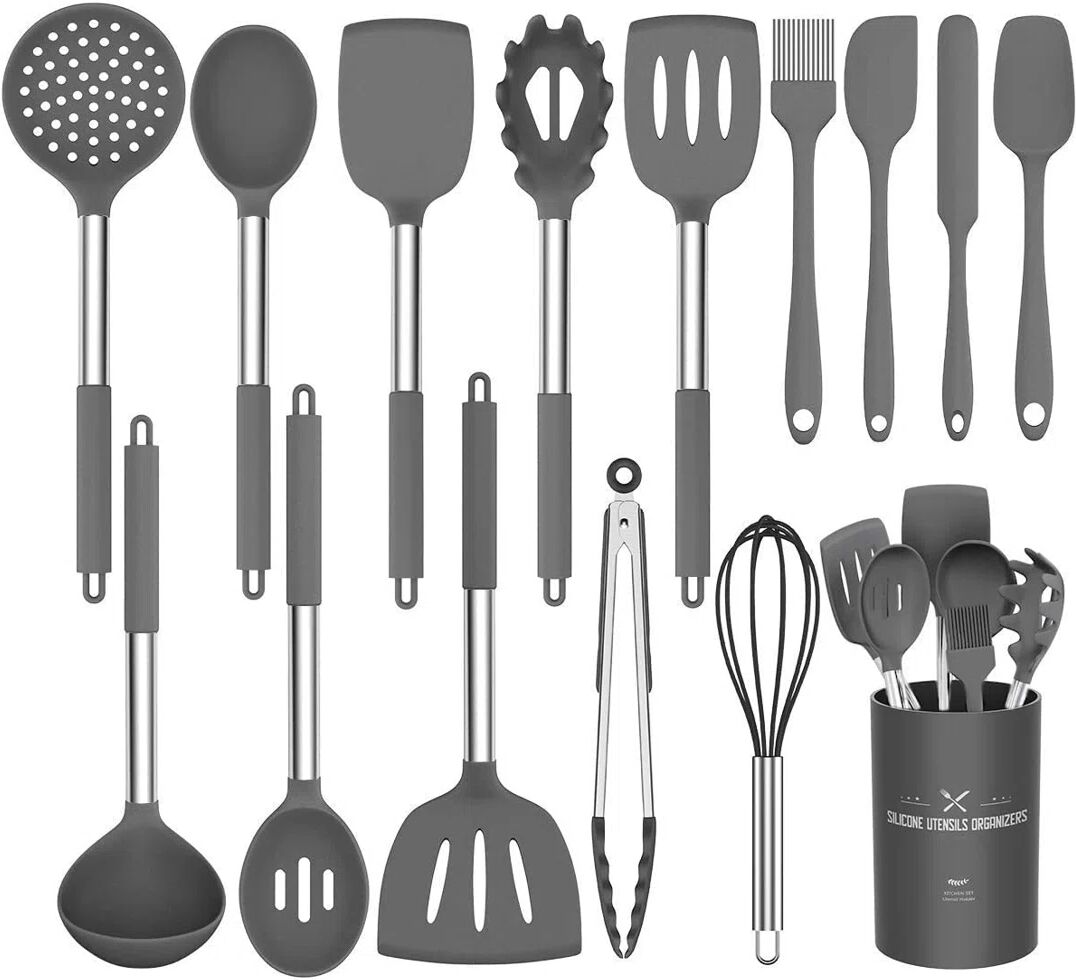 Belfry Kitchen Benton Assorted Kitchen Utensil Set gray