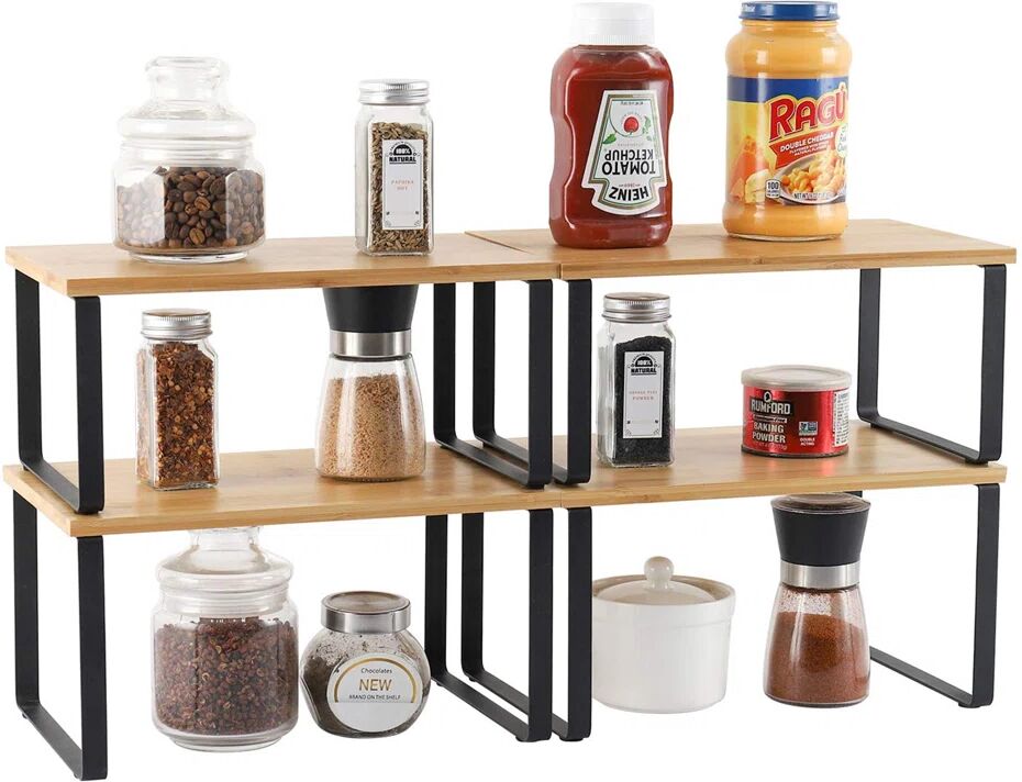 Belfry Kitchen Free Standing Spice Rack black 29.0 H x 29.7 W x 18.3 D cm