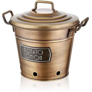 Symple Stuff Amritpal Potato and Onion Food Storage Container Gold Symple Stuff Amritpal Potato and Onion Food Storage Container Gold