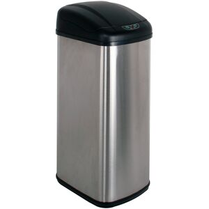Symple Stuff Halton Stainless Steel 52 Litre Motion Sensor Rubbish Bin Black/Silver 52L Symple Stuff Halton Stainless Steel 52 Litre Motion Sensor Rubbish Bin Black/Silver 52L